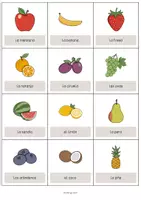 Vista previa - Manualidades / Dibujos para colorear - Fruits / Fruta: Vocabulary Cards (Tarjetas de palabras) - página 2