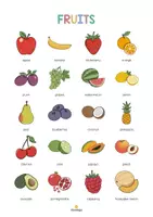 Vista previa - Manualidades / Dibujos para colorear - FRUITS: Paquete XXL de materiales para la clase de inglés (Fruta) - página 3
