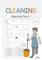 Vista previa - Hojas de trabajo - Cleaning / Limpieza: Read and Color 1 (Hoja de trabajo de inglés) - Portada