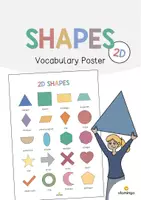 Vista previa - Tarjetas / Manipulativos - 2D Shapes / Figuras 2D: Vocabulary Poster (Póster para la clase de inglés) - Portada