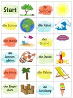 Vorschau - Spiele - Domino Spiel Thema Sommer DaZ/DaF - Seite 1