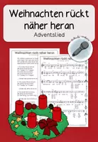 Vorschau - Arbeitsblätter - Weihnachten rückt näher heran - Adventslied - Deckblatt