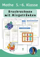 Vorschau - Arbeitsblätter - Mathematik_5. bis 6. Klasse Bruchrechnen mit Mixgetränken - Deckblatt