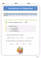 Vorschau - Arbeitsblätter - Mathematik_5. bis 6. Klasse Bruchrechnen mit Mixgetränken - Seite 1