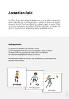 Vista previa - Manualidades / Dibujos para colorear - Football / Fútbol: Accordion Fold (Juego para la clase de inglés) - página 1