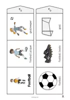 Vista previa - Manualidades / Dibujos para colorear - Football / Fútbol: Accordion Fold (Juego para la clase de inglés) - página 3