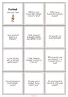 Vista previa - Tarjetas / Manipulativos - Football / Fútbol: Smalltalk Cards (Tarjetas de conversación) - página 2