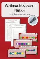 Vorschau - Arbeitsblätter - Weihnachtsliederrätsel mit Boomwhackers lösen - Deckblatt