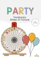 Vista previa - Juegos / Gamificación - Party / Fiesta: Vocabulary Wheel of Fortune (Rueda de la suerte para la clase de inglés) - Portada