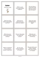 Vista previa - Tarjetas / Manipulativos - Easter / Pascua: Smalltalk Cards (Tarjetas de conversación) - página 2