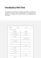Vista previa - Evaluación - Easter / Pascua: Vocabulary Mini Test (Test para la clase de inglés) - página 1