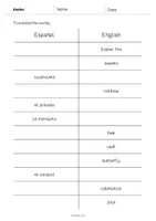 Vista previa - Evaluación - Easter / Pascua: Vocabulary Mini Test (Test para la clase de inglés) - página 3