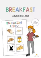 Vista previa - Juegos / Gamificación - Breakfast / Desayuno: Education Lotto (Juego para la clase de inglés) - Portada