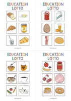 Vista previa - Juegos / Gamificación - Breakfast / Desayuno: Education Lotto (Juego para la clase de inglés) - página 3