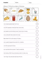 Vista previa - Hojas de trabajo - Breakfast / Desayuno: What am I? - Worksheet (Hoja de trabajo de inglés) - página 2