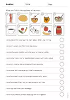 Vista previa - Hojas de trabajo - Breakfast / Desayuno: What am I? - Worksheet (Hoja de trabajo de inglés) - página 3