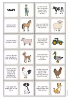 Vista previa - Manualidades / Dibujos para colorear - Farm / Granja: Reading Domino (Juego para la clase de inglés) - página 2