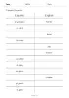 Vista previa - Evaluación - Farm / Granja: Vocabulary Mini Test (Test para la clase de inglés) - página 2