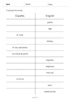 Vista previa - Evaluación - Farm / Granja: Vocabulary Mini Test (Test para la clase de inglés) - página 3