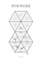 Vista previa - Juegos / Gamificación - Bathroom / Baño: Star Puzzle (Juego para la clase de inglés) - página 2