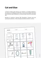 Vista previa - Manualidades / Dibujos para colorear - Bathroom / Baño: Cut and Glue (Hoja de trabajo de inglés) - página 1
