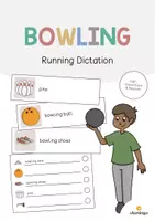 Vista previa - Juegos / Gamificación - Bowling / Bolos: Running Dictation (Dictado en movimiento para la clase de inglés) - Portada