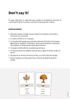 Vista previa - Juegos / Gamificación - Autumn / Otoño: Don’t say it! (Juego para la clase de inglés) - página 1