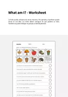 Vista previa - Hojas de trabajo - Autumn / Otoño: What am I? - Worksheet (Hoja de trabajo de inglés) - página 1