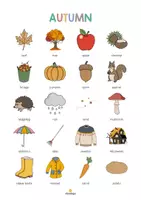 Vista previa - Manualidades / Dibujos para colorear - AUTUMN / FALL: Paquete XXL de materiales para la clase de inglés (Otoño) - página 3