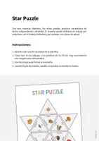 Vista previa - Manualidades / Dibujos para colorear - Autumn / Otoño: Star Puzzle (Juego para la clase de inglés) - página 1