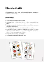 Vista previa - Juegos / Gamificación - Autumn / Otoño: Education Lotto (Juego para la clase de inglés) - página 1