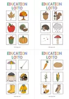Vista previa - Juegos / Gamificación - Autumn / Otoño: Education Lotto (Juego para la clase de inglés) - página 3