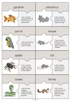 Vista previa - Manualidades / Dibujos para colorear - Pets / Mascotas: Puzzle (Rompecabezas para la clase de inglés) - página 3