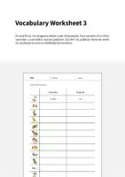 Vista previa - Hojas de trabajo - Pets / Mascotas: Vocabulary Worksheet 3 (Hoja de trabajo de inglés) - página 1