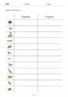 Vista previa - Hojas de trabajo - Pets / Mascotas: Vocabulary Worksheet 3 (Hoja de trabajo de inglés) - página 3