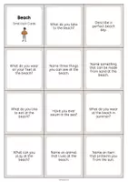 Vista previa - Tarjetas / Manipulativos - Beach / Playa: Smalltalk Cards (Tarjetas de conversación) - página 2