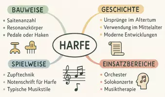 Vorschau - Arbeitsblätter - Arbeitsblatt "Harfe" + Onlineübung & MP3 + Mindmap + Infografik - Seite 3