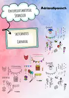 Vorschau - selbst erstellte Cliparts/Grafiken - Sketchnotes Carnaval - Deckblatt