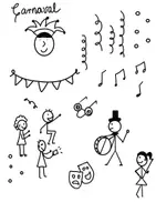 Vorschau - selbst erstellte Cliparts/Grafiken - Sketchnotes Carnaval - Seite 3
