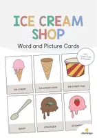 Vista previa - Decoración del aula - Ice Cream Shop / Heladería: Word and Picture Cards (Tarjetas con imágenes para la clase de inglés) - Portada