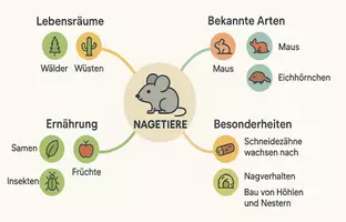 Vorschau - Arbeitsblätter - Lernposter + Arbeitsblätter zum Thema "Nagetiere" + Lösung & MP3 + Mindmap + Infografik - Seite 3