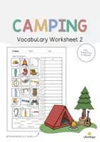 Vista previa - Hojas de trabajo - Camping / Acampada: Vocabulary Worksheet 2 (Hoja de trabajo de inglés) - Portada