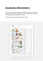 Vista previa - Hojas de trabajo - Camping / Acampada: Vocabulary Worksheet 2 (Hoja de trabajo de inglés) - página 1