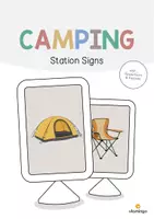 Vista previa - Tarjetas / Manipulativos - Camping / Acampada: Station Signs (Tarjetas de estación) - Portada
