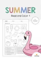 Vista previa - Hojas de trabajo - Summer / Verano: Read and Color 1 (Hoja de trabajo de inglés) - Portada