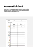Vista previa - Hojas de trabajo - Summer / Verano: Vocabulary Worksheet 3 (Hoja de trabajo de inglés) - página 1