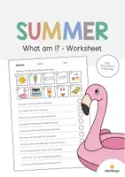 Vista previa - Hojas de trabajo - Summer / Verano: What am I? - Worksheet (Hoja de trabajo de inglés) - Portada