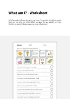 Vista previa - Hojas de trabajo - Summer / Verano: What am I? - Worksheet (Hoja de trabajo de inglés) - página 1
