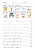 Vista previa - Hojas de trabajo - Summer / Verano: What am I? - Worksheet (Hoja de trabajo de inglés) - página 2