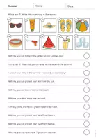 Vista previa - Hojas de trabajo - Summer / Verano: What am I? - Worksheet (Hoja de trabajo de inglés) - página 3
